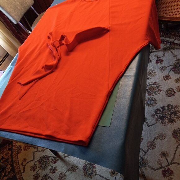 Gabrielle Union New York & Company Women's Batwing Style XL Orange Midi … - Picture 6 of 11